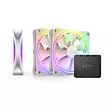 Nzxt F120 RGB DUO Triple Pack Cooling Case Fans - White | RF-D12TF-W1