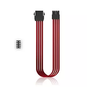 DeepCool EC300 Series Sleeved Cable Extension 8-Pin - Red | DP-EC300-CPU8P-RD