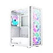Montech X3 Glass RGB Mid-Tower Gaming Case - White | X3-GLASS-WH
