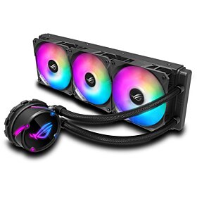 ASUS ROG Strix LC 360 all-in-one Liquid CPU Cooler with Aura Sync RGB, and Triple ROG 120mm Radiator Fans - Black | 90RC0071-M0UAY0