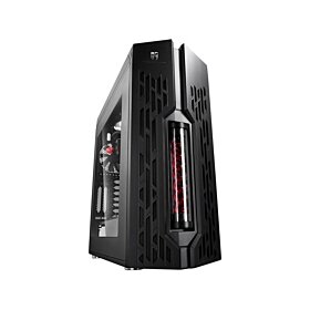 DEEPCOOL GENOME II The Upgraded worldwide first unique gaming case with integrated 360mm liquid cooling system Black case with Red helix  | DP-ATXLCS-GEN-BKRD3