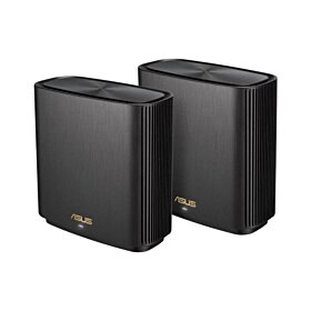 Asus ZenWifi AX (XT8) Tri-Band Mesh System With WiFi 6 Router (2 Pack) - Black | 90IG0590-MO3G20