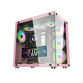 WJ Coolman ROBIN II ATX Gaming Case With 7 ARGB Fans - PINK | WJ-CM-ROBINII-P