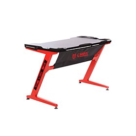 G-Max GMT-8011BR-1175 With LED Gaming Desk - Black/Red | GMT-8011BR-1175