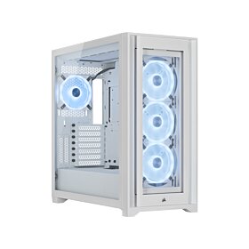 Corsair iCUE 5000X RGB QL Edition Tempered Glass Mid Tower Case - White | CC-9011233-WW