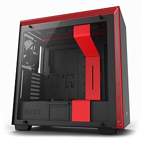 NZXT H700 SECC Steel Tempered Glass ATX Mid Tower Computer Case - Black / Red | CA-H700B-BR 
