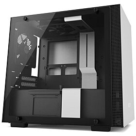 NZXT H200 SECC Steel / Tempered Glass Mini-ITX Tower Computer Case - White | CA-H200B-W1