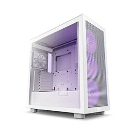 NZXT H7 Flow RGB ATX Mid Tower Gaming Case - White | CM-H71FW-R1