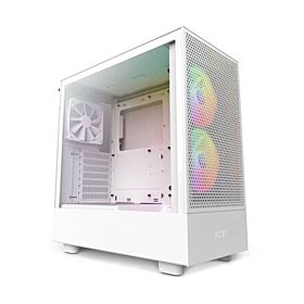 NZXT H5 Flow RGB Compact Mid-Tower Airflow Case - White | CC-H51FW-R1