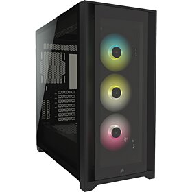 Corsair iCUE 5000X RGB Tempered Glass Mid-Tower ATX PC Smart Case - Black | CC-9011212-WW