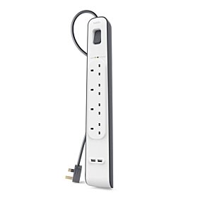 Belkin 2.4 Amp USB Charging 4-outlet Surge Protection Strip Power Cord | BSV401AF2M