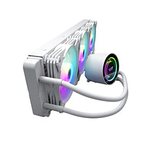 DarkFlash Twister DX360 ARGB LED 360mm AIO Liquid Cooler - White | DX-360WH
