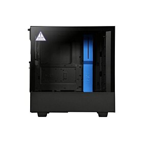 NZXT H500i Matte Black/Blue SECC Steel and Tempered Glass ATX Mid Tower Computer Case | CA-H500W-BL