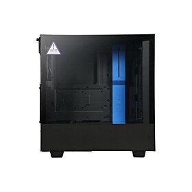 NZXT H500 Matte Black/Blue SECC Steel and Tempered Glass ATX Mid Tower Computer Case | CA-H500B-BL 