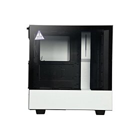 NZXT H500 Matte White/Black SECC Steel and Tempered Glass ATX Mid Tower Computer Case | CA-H500B-W1