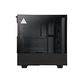 NZXT H500 Matte Black/Black SECC Steel and Tempered Glass ATX Mid Tower Computer Case | CA-H500B-B1