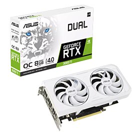 Asus Dual GeForce RTX 3060 Ti White OC Edition 8GB GDDR6X Graphics Card - DLSS 3