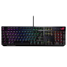 Asus ROG Strix Scope RGB Mechanical Gaming Keyboard with Cherry MX Red Switches, Aura Sync RGB Lighting, Quick-Toggle Shortcut, 2X Wider Ergonomic Ctrl Key for Greater FPS Precision - Black | 90MP01I0-B0CA00