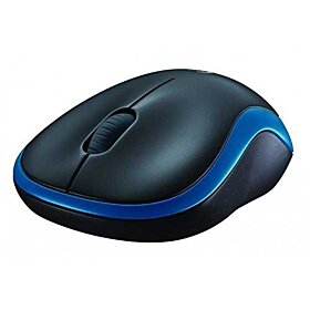 Logitech M185 Plug-and-Play Wireless Mouse - Black / Blue | 910-002236