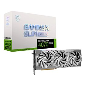 MSI GeForce RTX 4070 SUPER 12G GAMING X SLIM GDDR6X WHITE Edition Graphics Card, DLSS 3