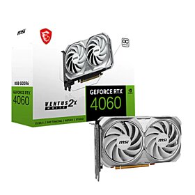 MSI GeForce RTX 4060 VENTUS 2X White 8G OC Graphics Card, DLSS 3 | 912-V516-030