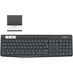 Logitech K375s Multi-Device Wireless Keyboard and Stand Combo - Black / White | 920-008181