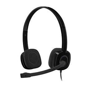 Logitech H151 STEREO Single Jake Headset - Black | 981-000589