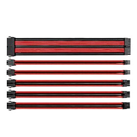 Thermaltake TtMod Sleeve Extension Power Supply Cable Kit - Black / Red | AC-033-CN1NAN-A1