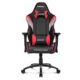 AKRacing Overture Faux Leather Gaming Chair - Black / Red | AK-OVERTURE-RD