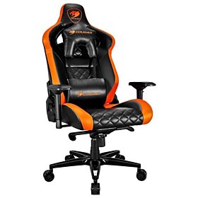 Cougar Armor Titan Ultimate Gaming Chair with Premium Breathable PVC Leather - Black / Orange | ARMOR-TITAN-ORANGE