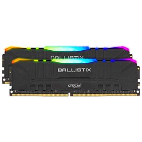 Crucial Ballistix RGB 16GB Kit (2 x 8GB) DDR4 3200 MHz Desktop Gaming Memory - Black | BL2K8G32C16U4BL