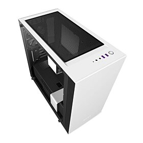 NZXT H400 / Tempered Glass Micro ATX PC Gaming Case - White/Black | CA-H400B-W1