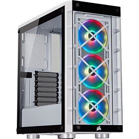 Corsair Crystal iCUE 465X RGB White Steel, Plastic, Tempered Glass ATX Mid Tower Computer Case - White | CC-9011189-WW