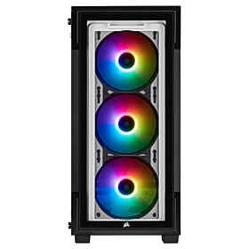 Corsair iCUE 220T RGB Tempered Glass Mid-Tower ATX Gaming Case - White | CC-9011191-WW