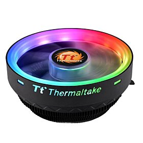 Thermaltake UX100 5V Motherboard Sync High Airflow Hydraulic Bearing ARGB Lighting CPU Cooler - Black | CL-P064-AL12SW-A