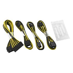 CableMod Basic Cable Extension Kit - 8+6 Pin Series - BLACK / YELLOW | CM-CAB-BKIT-8KKY-R