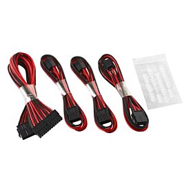 CableMod Basic ModFlex Cable Extension Kit - Dual 6+2 Pin Series - Black / Red | CM-CAB-BKIT-D62KKR-R