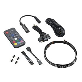CableMod WideBeam Magnetic LED Strip Aura Sync RGB Kit 60cm with Remote Control | CM-LED-30-M60KRGB-RK