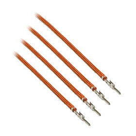 CableMod ModFlex Sleeved Wires - Orange 16 inch - 4 Pack | CM-MSW-16O-4-R-D