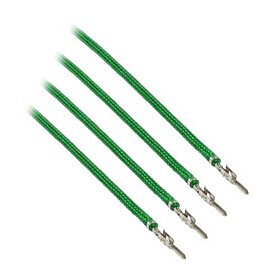 CableMod ModFlex Sleeved Wires - Green 8 inch - 4 Pack | CM-MSW-8G-4-R-D