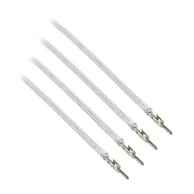 CableMod ModFlex Sleeved Wires - White 8 inch - 4 Pack | CM-MSW-8W-4-R-D
