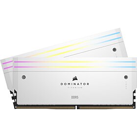 CORSAIR DOMINATOR TITANIUM RGB 96GB (2x48GB) DDR5 Memory Kit - White | CMP96GX5M2B6400C32W