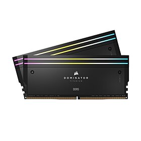 CORSAIR Dominator Titanium RGB 64GB (2x32GB) DDR5 6400MT/s CL32 Memory Kit - Black | CMP64GX5M2B6400C32