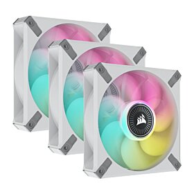 Corsair iCUE ML120 RGB ELITE Premium 120mm PWM Magnetic Levitation Fan - White Triple Fan Kit | CO-9050117-WW