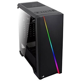 AeroCool RGB Front with Built in Card Reader and Side Window Panel Mid Tower - Black | Cylon RGB