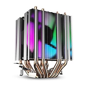 darkFlash L6 CPU Air Cooler 6 Heat Pipes Twin-Tower Heatsink with 90mm Rainbow LED Fans | Darkflash L6 CPU Cooler