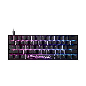 Ducky Mecha Mini RGB LED 60% Mechanical Keyboard with Cherry MX Red Switches - Black | DKME2061ST-RUSPDAAT1
