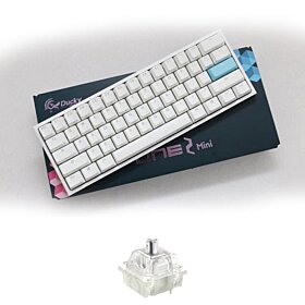Ducky One 2 Mini Cherry MX Silver RGB LED 60% Double Shot PBT Mechanical Keyboard - Pure White | DKON1861ST-PUSPDWWT1