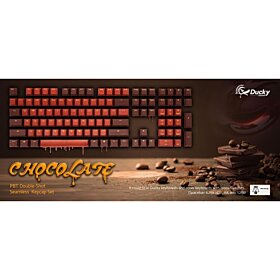 Ducky Chocolate 108 Key PBT Seamless Doubleshot Keycap Set - Chocolate Color | DKSA108-USPDZZZOC