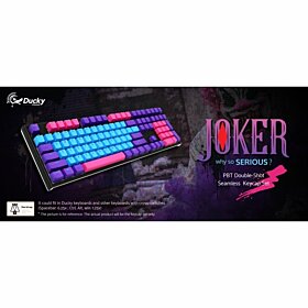 Ducky 108 Key PBT Seamless 3 Color keycaps Set Doubleshot Gaming Keyboard - Joker | DKSA108-USPDZZZOJ